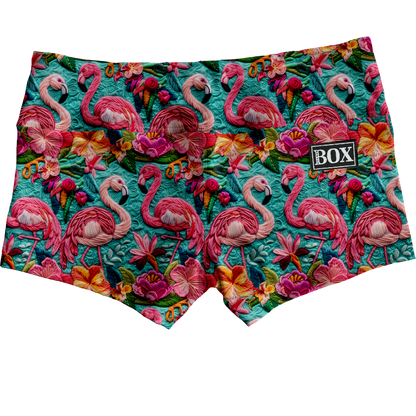 Flowers & Flamingos Shorts WITH POCKETS