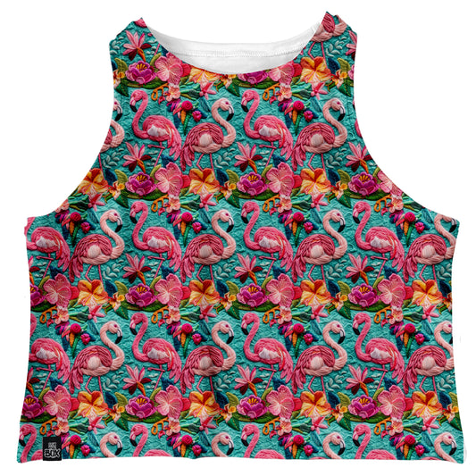 Flowers & Flamingos competition tank