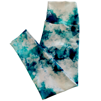 Blue Moon Clouds Regular Rise Leggings