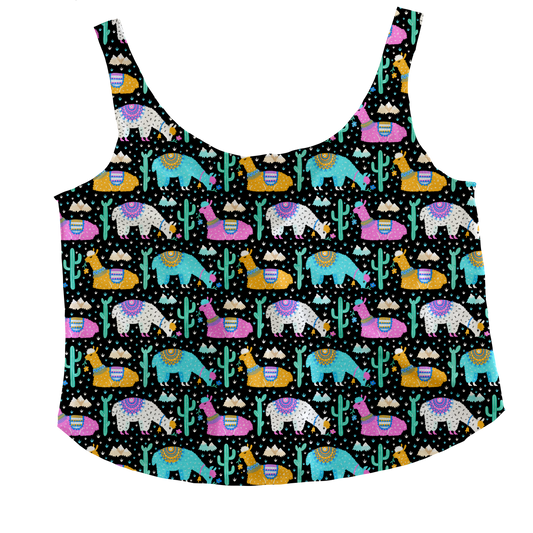 Cute Llamas Tieback Tank