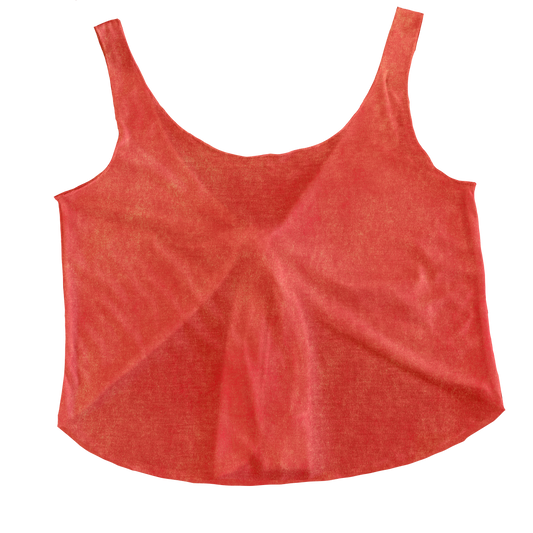 Salty Burnt Peach Tieback Tank