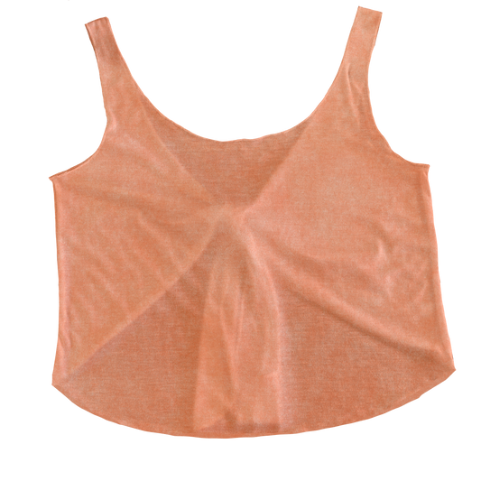 Salty Peach Fuzz Tieback Tank