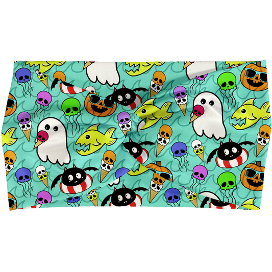 Spooky Beach Party Twist Headbands