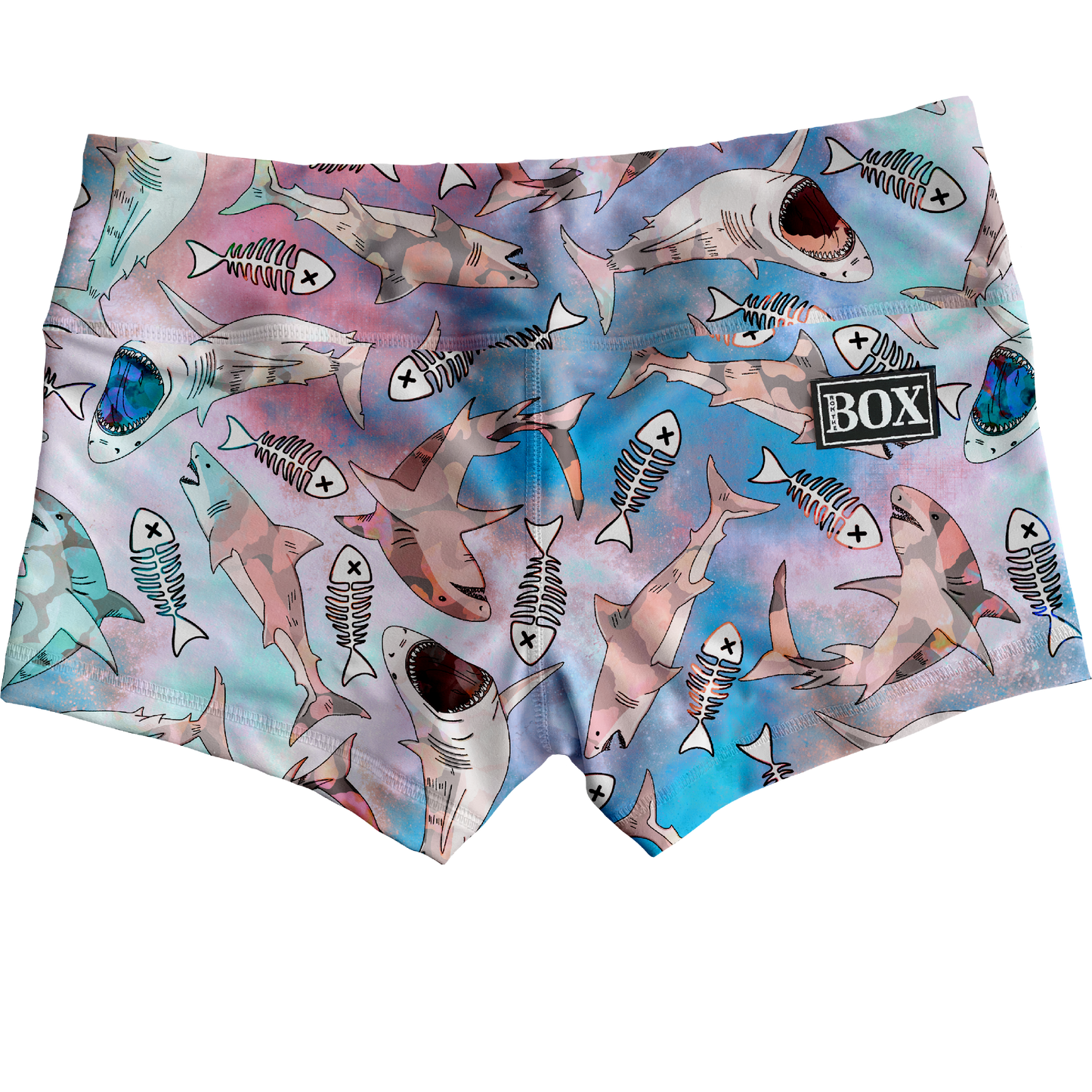 Pastel Shark Attack Shorts WITH POCKETS