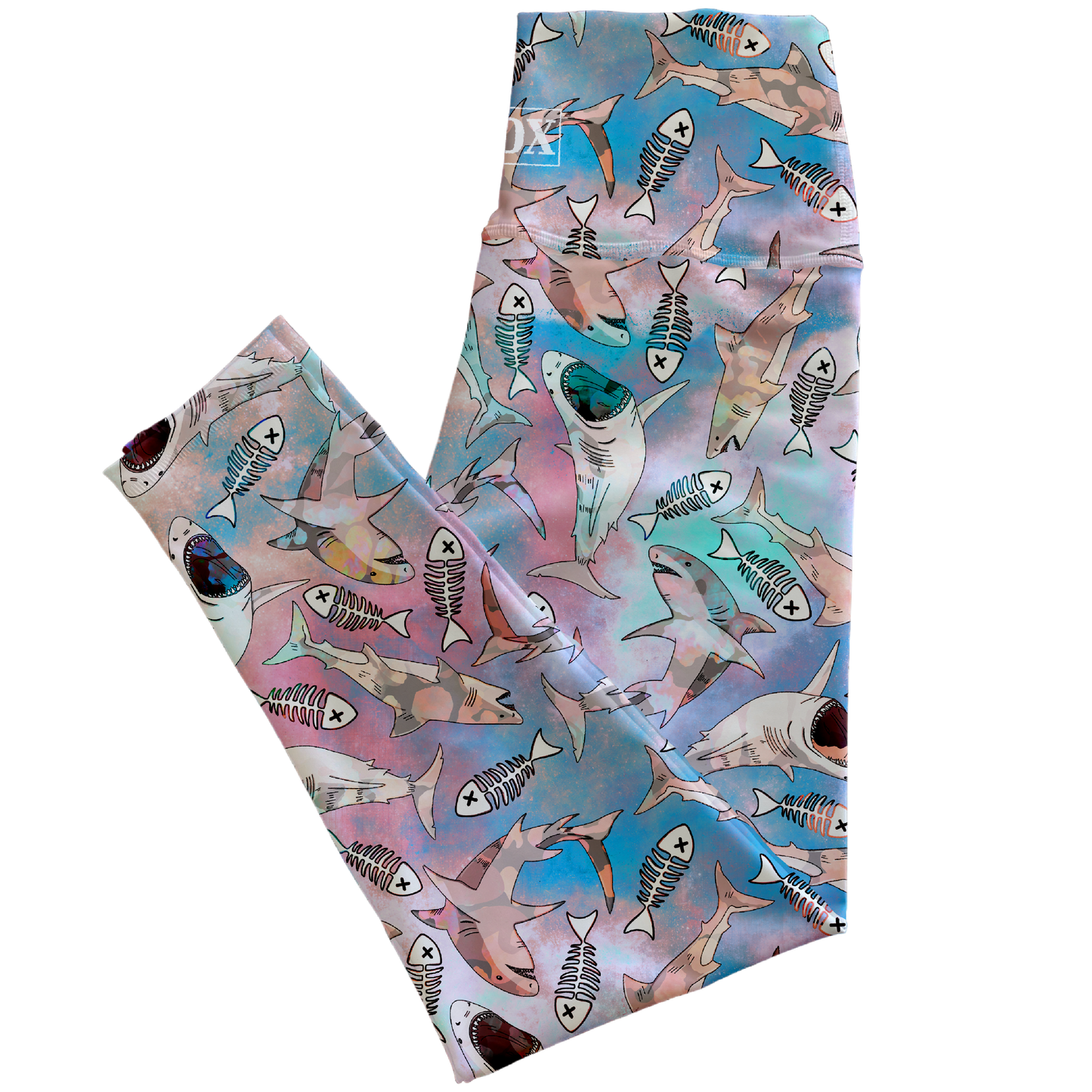 Pastel Shark Attack Regular Rise Leggings