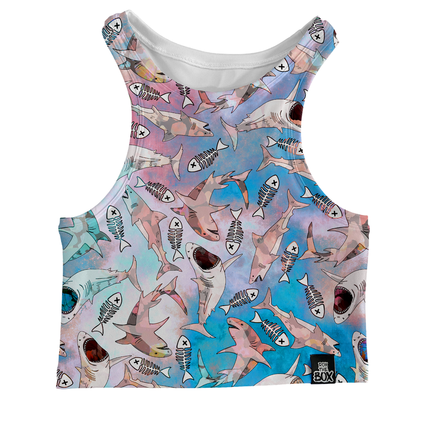 Pastel Shark Attack Box Tank