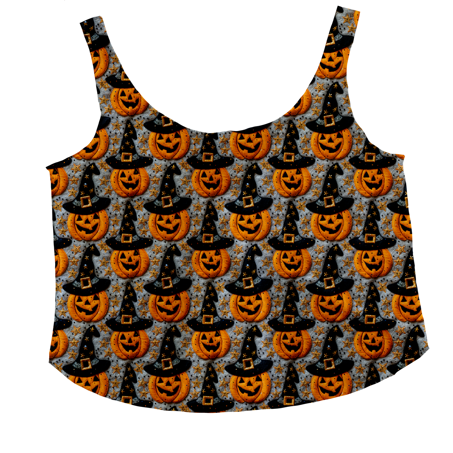 Pumpkin Webs Tieback Tank