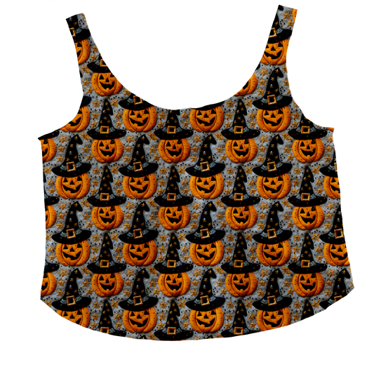 Pumpkin Webs Tieback Tank