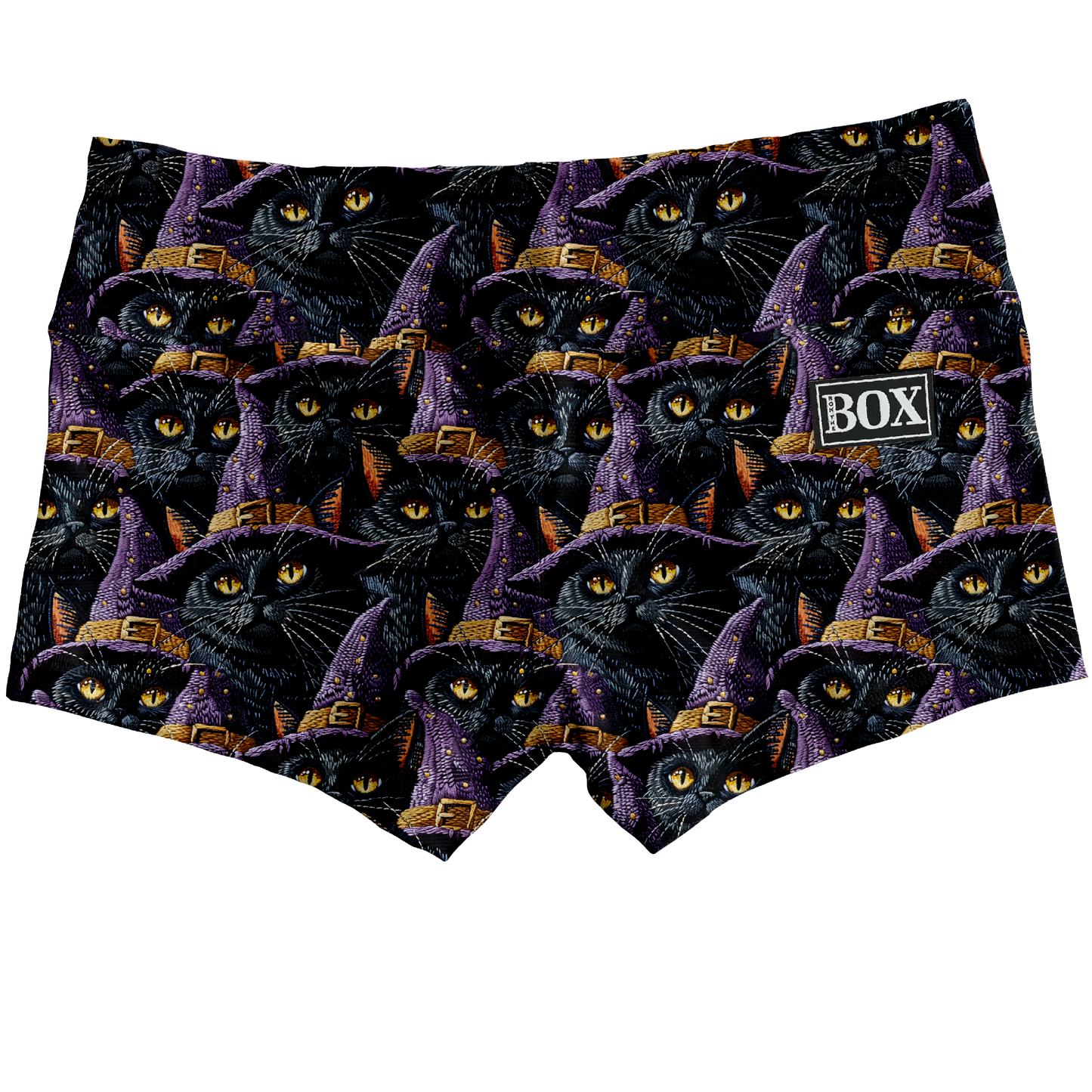 Black Cat Witch Hat Shorts