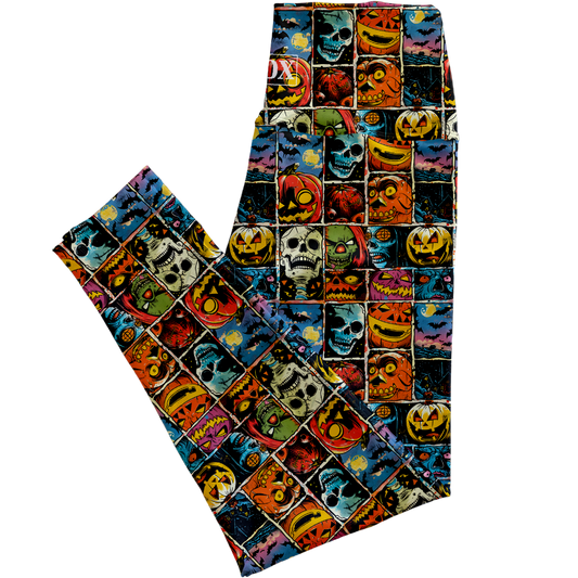 Horror Comics Lower Rise Leggings