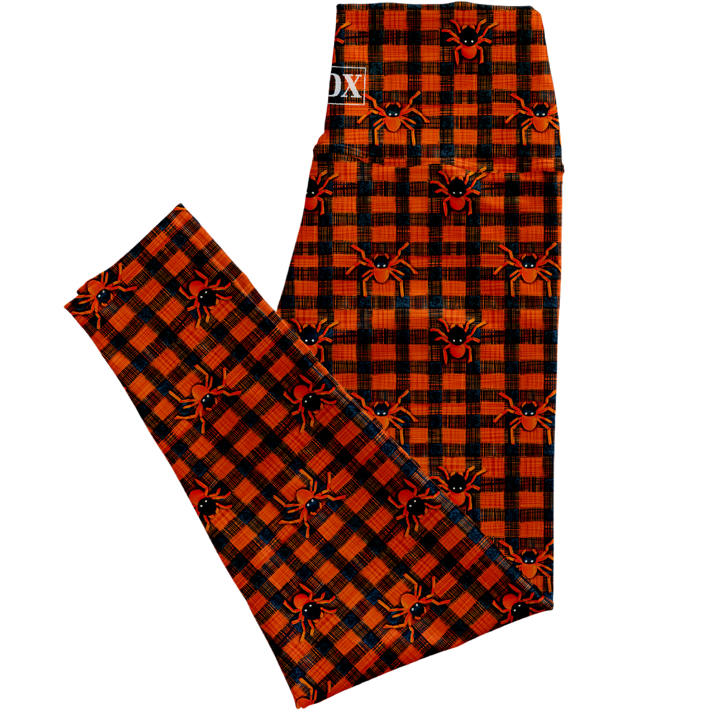 Spider Plaid Lower Rise Leggings