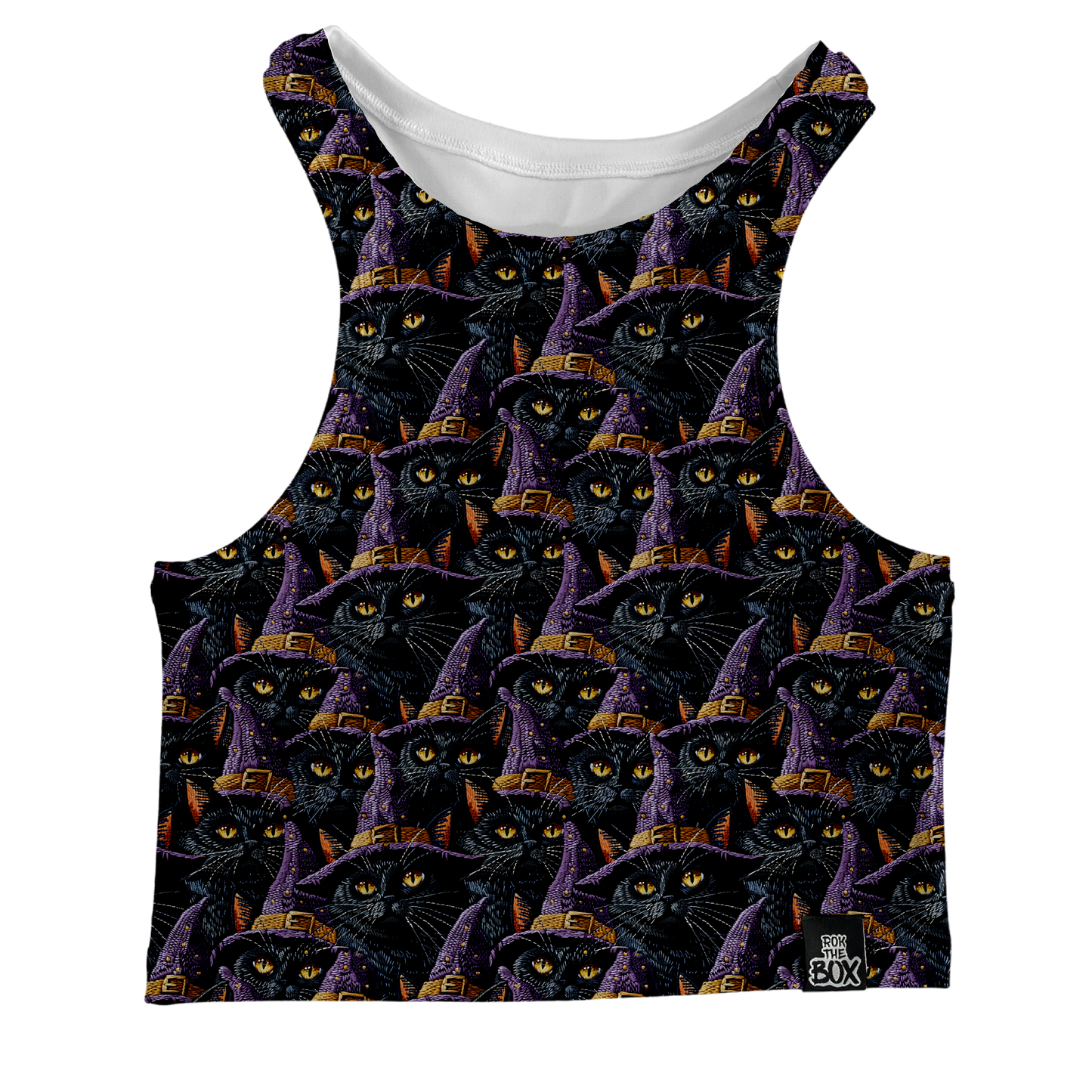 Black Cat Witch Hat Box Tank