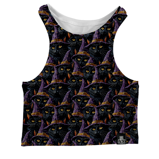 Black Cat Witch Hat Box Tank