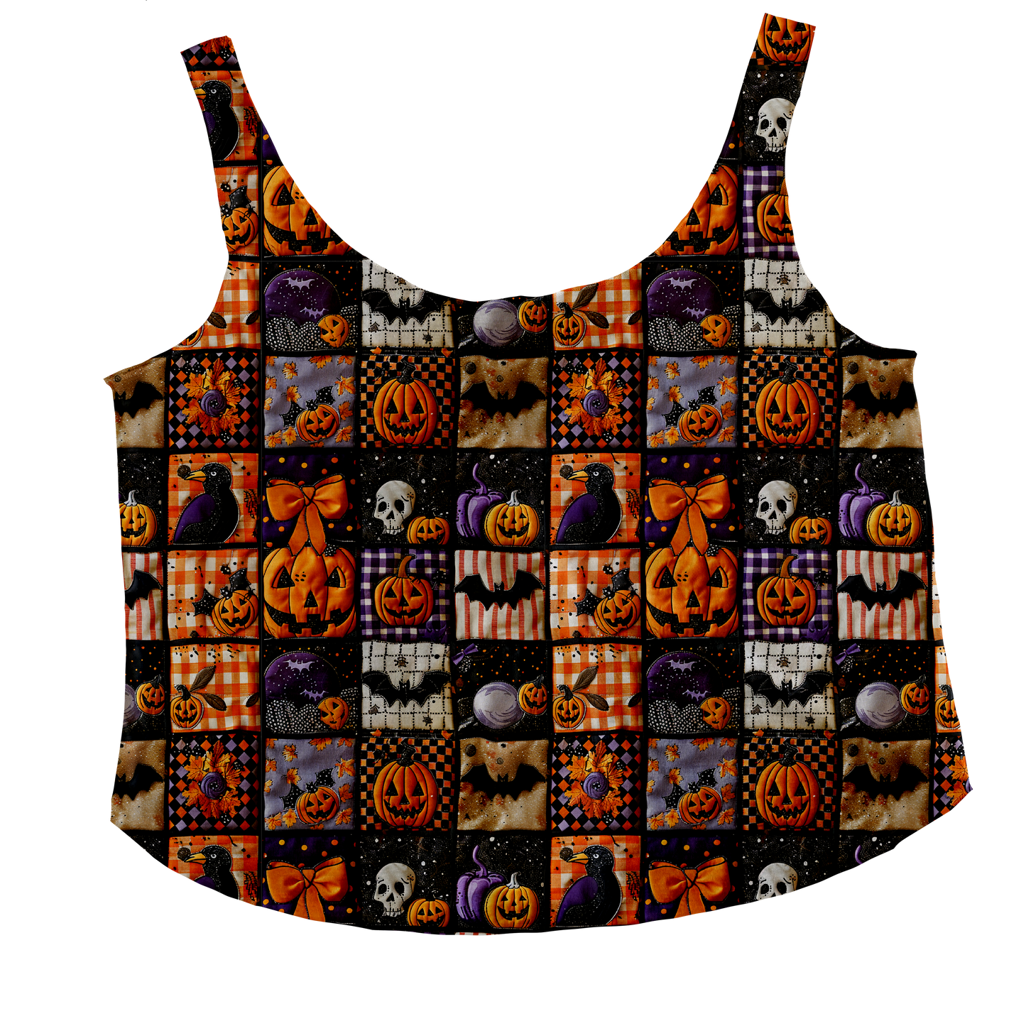 Spooky Quilt Tieback Tank