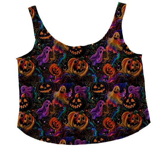 Spooky Glitter Tieback Tank