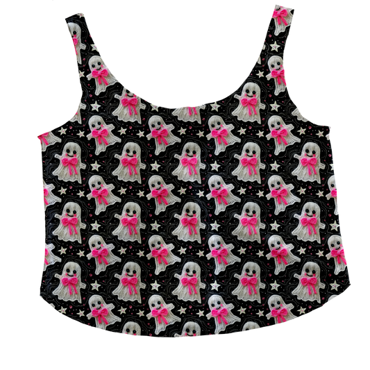 Pink Boow Tieback Tank