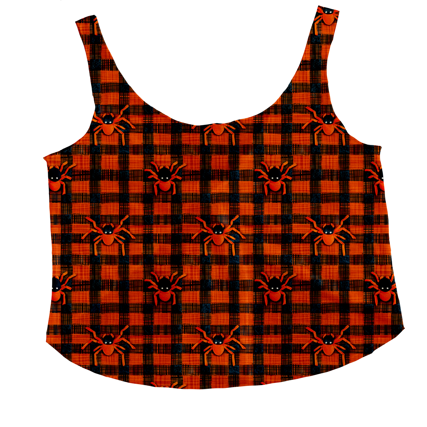 Spider Plaid Tieback Tank