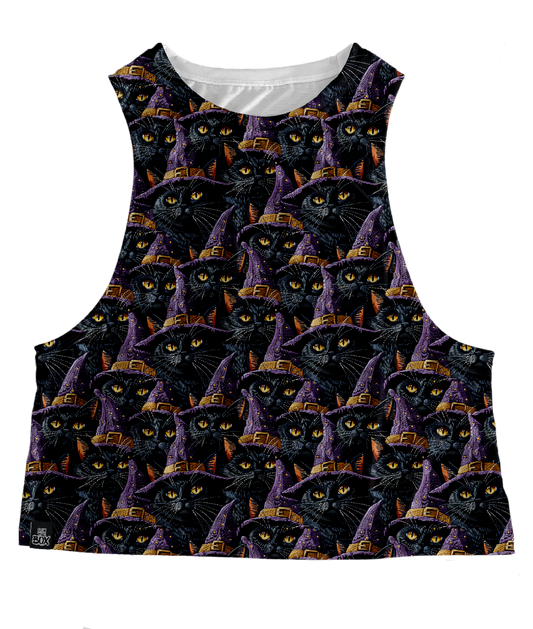 Black Cat Witch Hat Tops