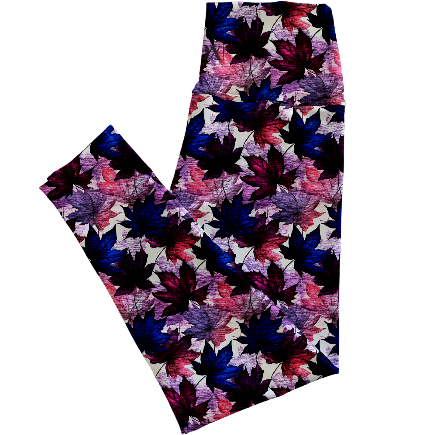 Winter Leaves Regular Rise Leggings