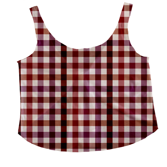 Plaid in the Fall Tieback Tank