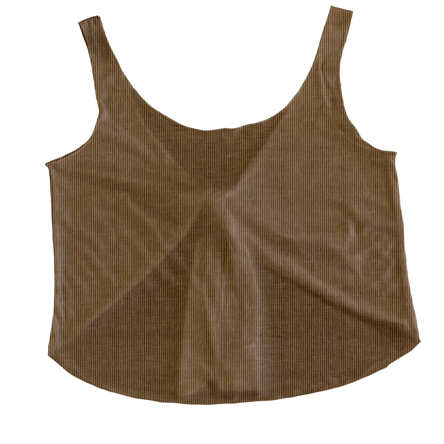 Light Coffee Corduroy Tieback Tank