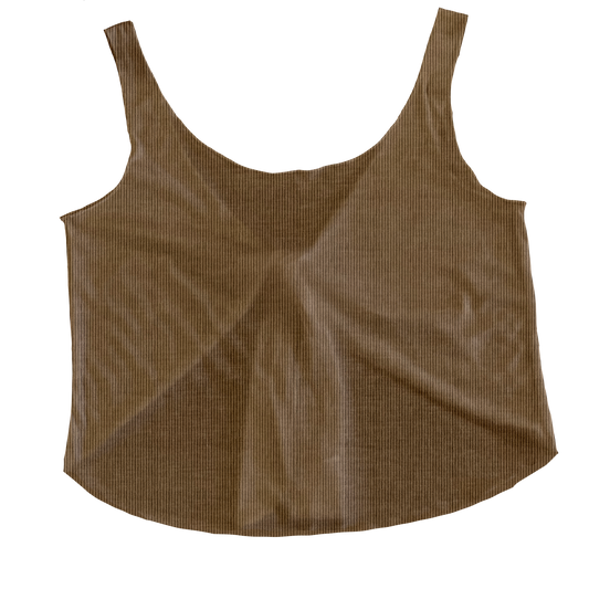 Light Coffee Corduroy Tieback Tank