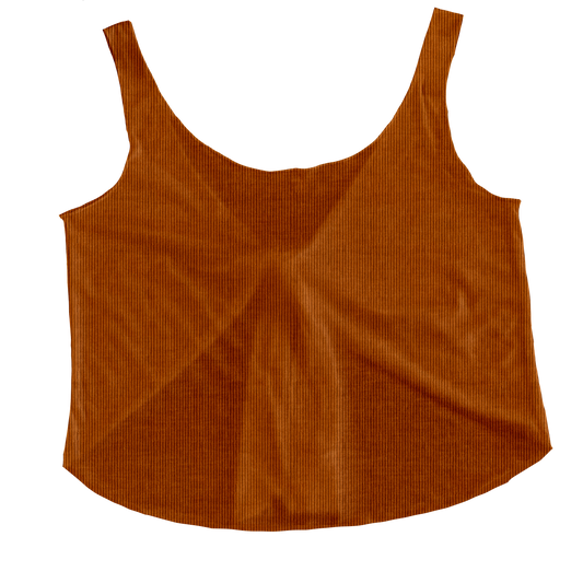 Burnt Pumpkin Corduroy Tieback Tank