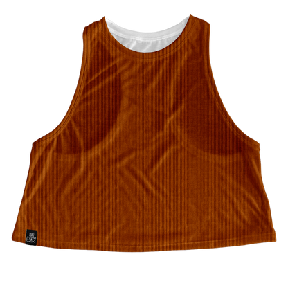 Burnt Pumpkin Corduroy Tops