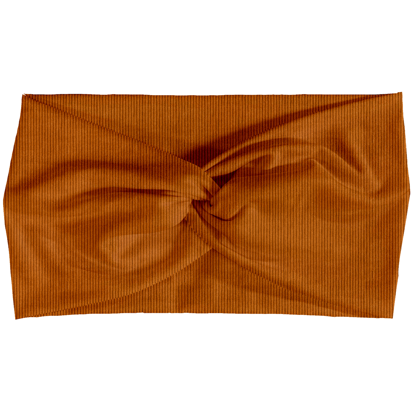 Burnt Pumpkin Corduroy Twist Headbands