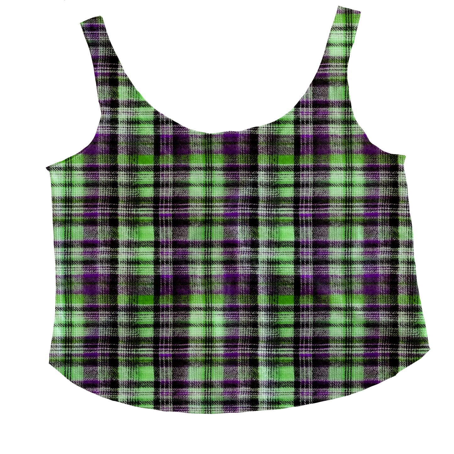 Beetle Plaid Tieback Tank