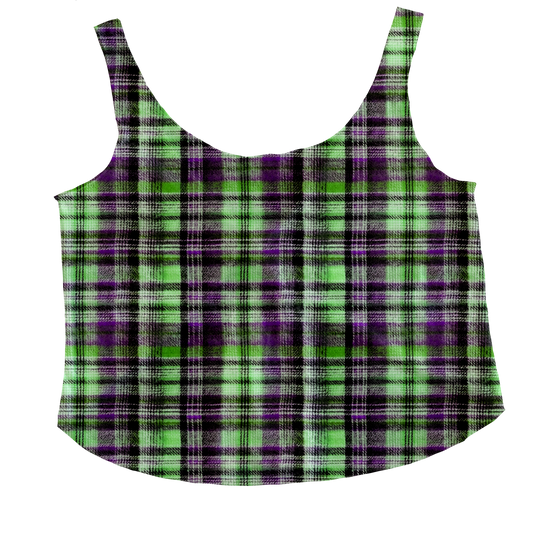 Beetle Plaid Tieback Tank