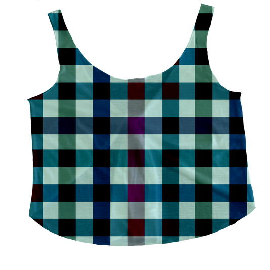 Mood Plaid Tieback Tank