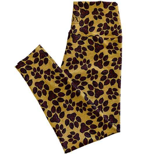 Fall Paws, Regular Rise Leggings