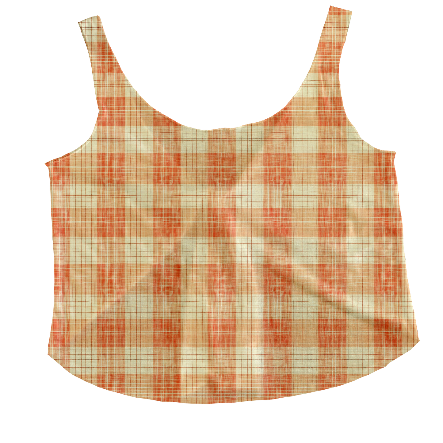 September Plaid Tieback Tank