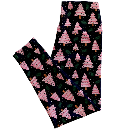 Pink Forest, Regular Rise Leggings