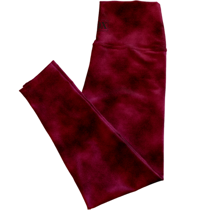 Ripe Cherry Velvetine, Regular Rise Leggings