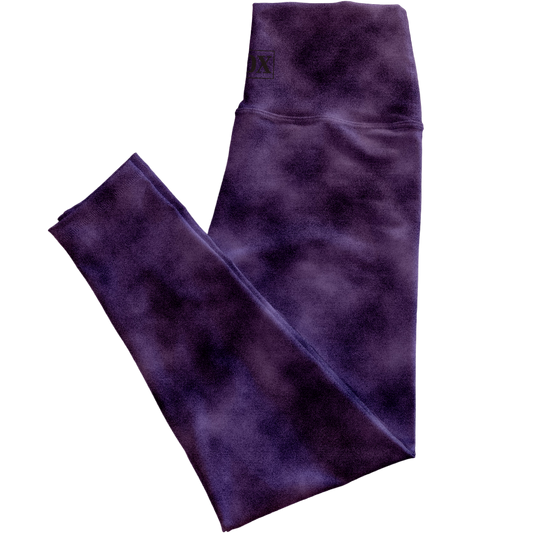 Purple Magic Velvetine, Lower Rise Leggings