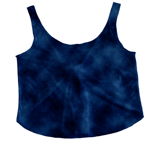 Midnight Blue Velvetine Tieback Tank