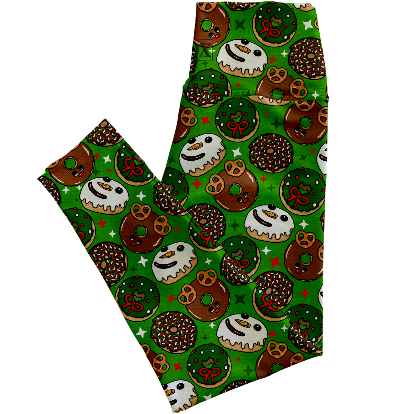 Jolly Donuts (green), Regular Rise Leggings