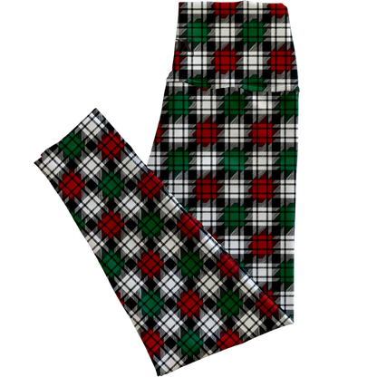 Merry Plaid Regular Rise Leggings