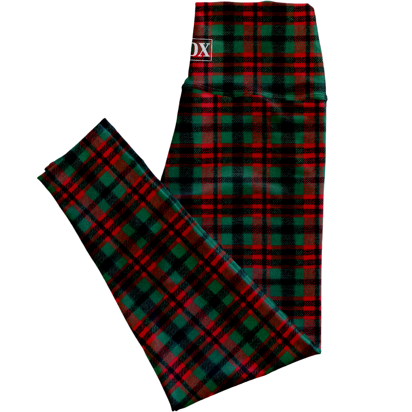 Santa Plaid Lower Rise Leggings