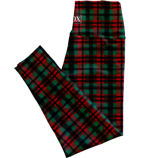 Santa Plaid Lower Rise Leggings