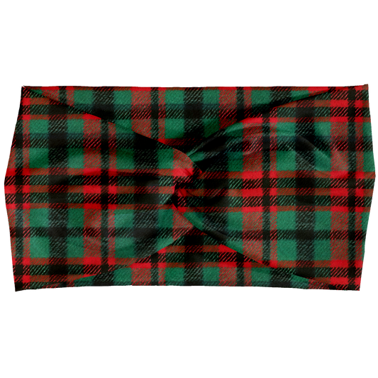 Santa Plaid Twist Headbands