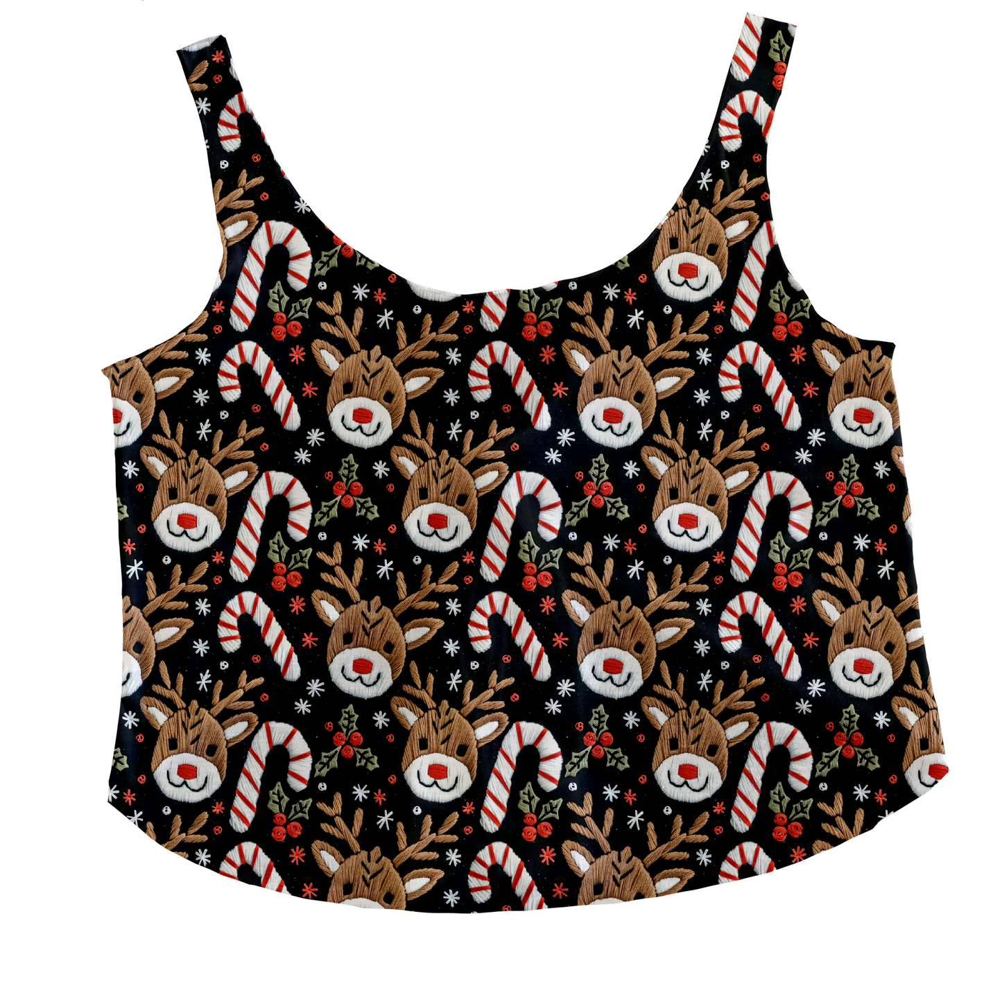 Reindeer Canes Tieback Tank