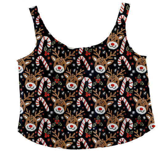 Reindeer Canes Tieback Tank