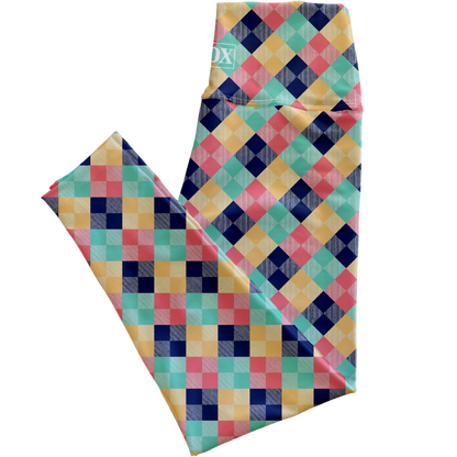 Preppy Argyle Regular Rise Leggings