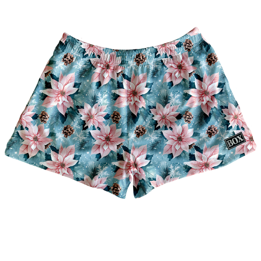 Pink Poinsettias Lounge Short