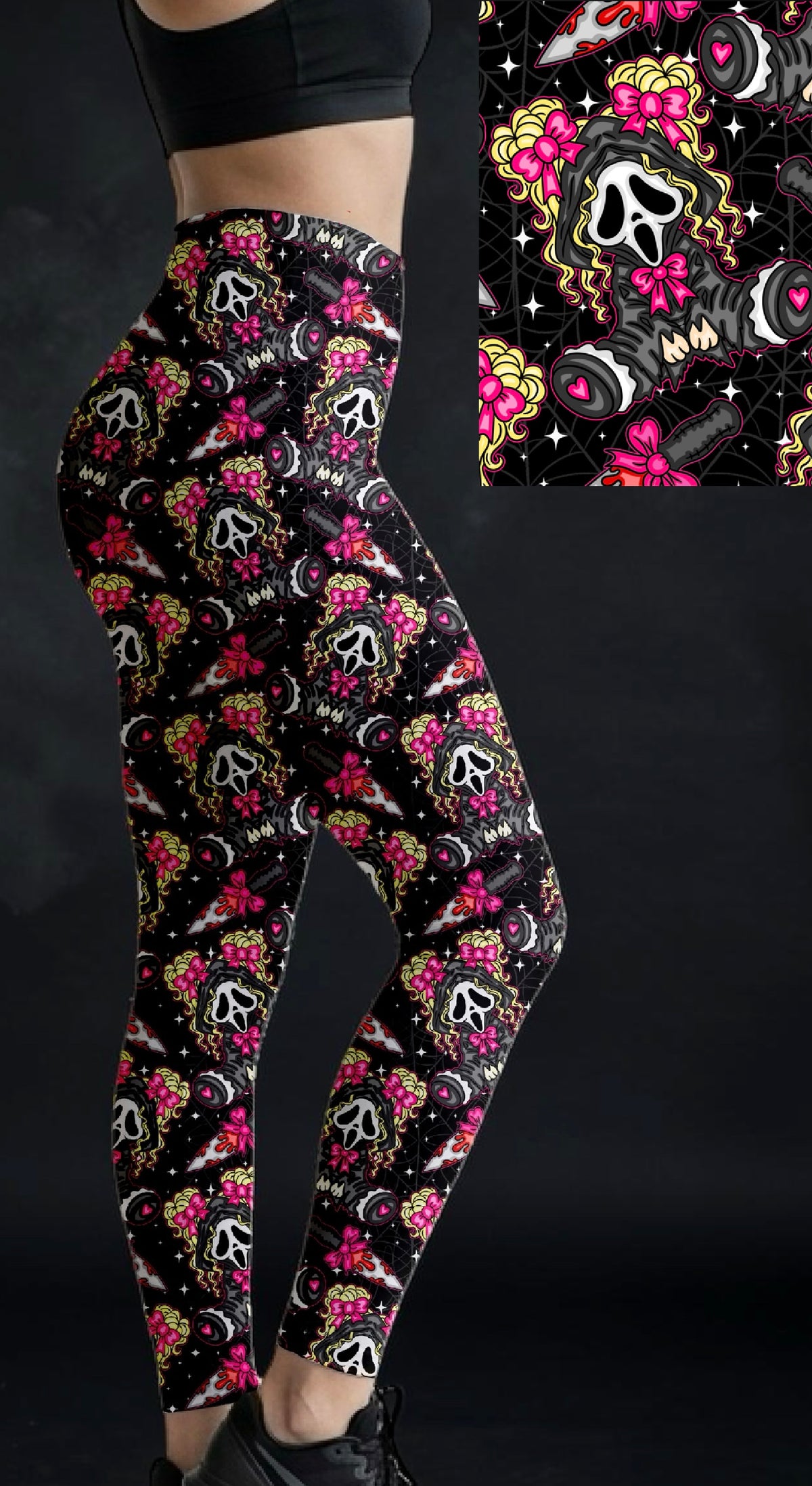 Slasher Babes Mask ROK Leggings With Pockets