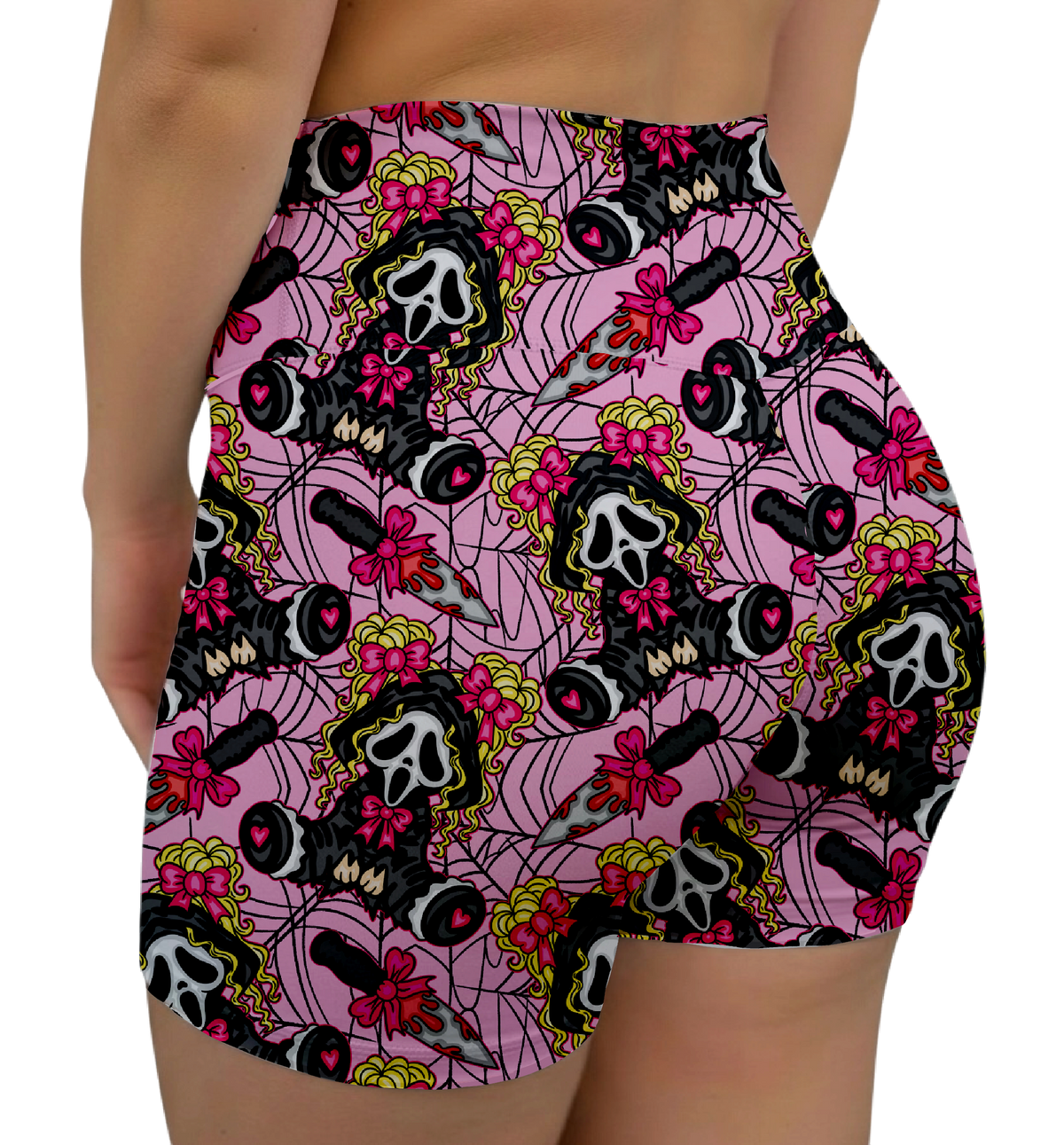 Slasher Babes Mask Hybrid Shorts With Pockets
