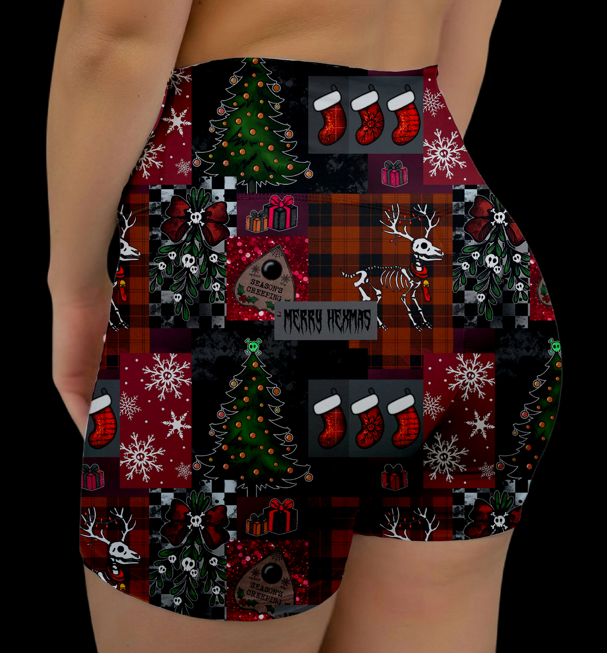 Merry Hexmas Hybrid Shorts No Pockets